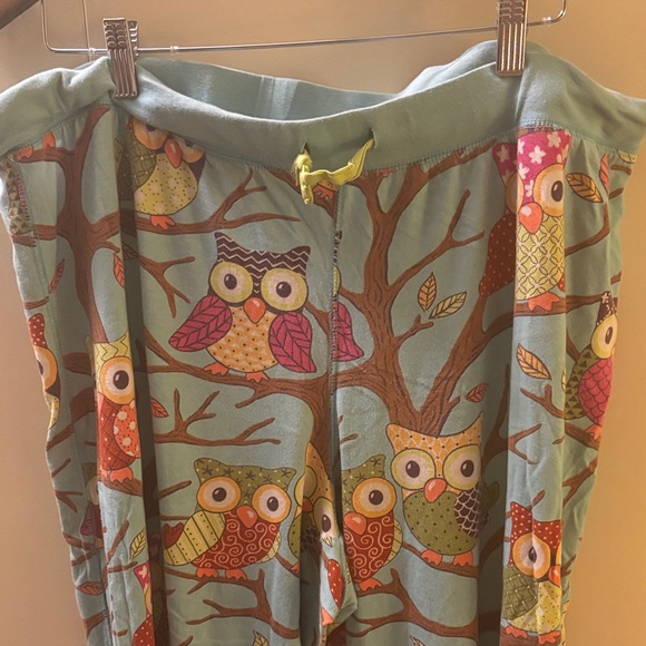 Nick & Nora Owl Pajama Set - Light Blue and Green - XXL - Picture 7 of 11
